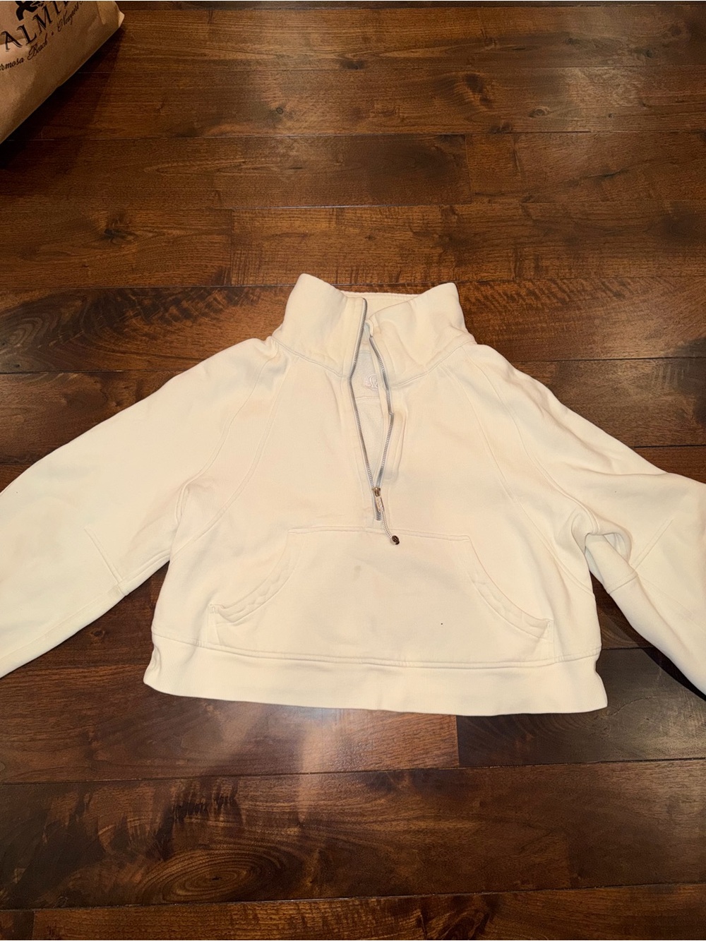 Lululemon Scuba Oversized Funnel Neck Half-Zip - White Opal - Picture 4 of 6